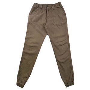 Bearbottom Jogger Pants Men M Tall Brown Slash Pockets Stretch Waist Twill Chino